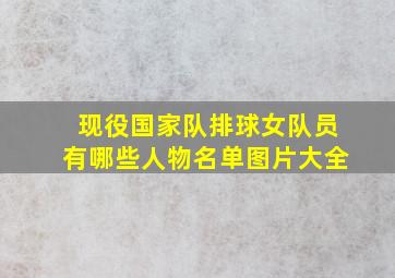 现役国家队排球女队员有哪些人物名单图片大全