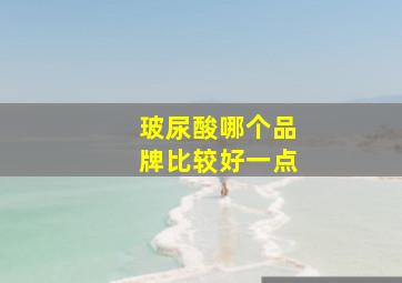 玻尿酸哪个品牌比较好一点