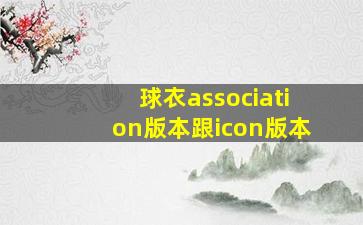 球衣association版本跟icon版本