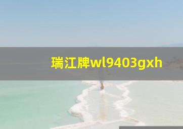 瑞江牌wl9403gxh