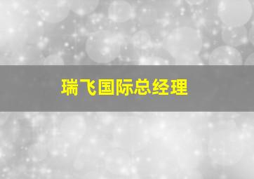 瑞飞国际总经理