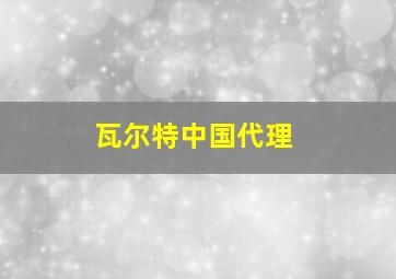 瓦尔特中国代理