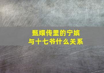 甄嬛传里的宁嫔与十七爷什么关系