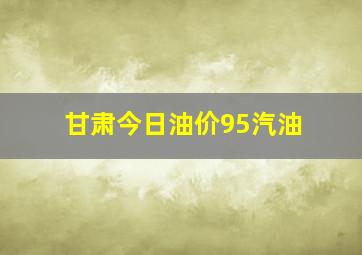 甘肃今日油价95汽油