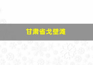 甘肃省戈壁滩