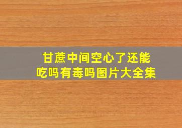 甘蔗中间空心了还能吃吗有毒吗图片大全集