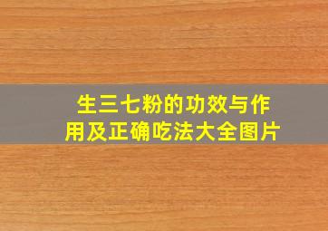 生三七粉的功效与作用及正确吃法大全图片