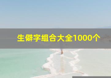 生僻字组合大全1000个