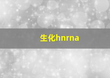 生化hnrna