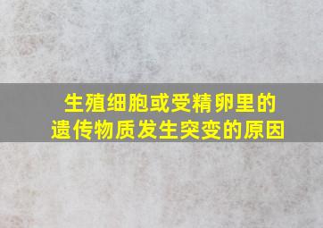 生殖细胞或受精卵里的遗传物质发生突变的原因