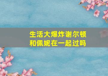 生活大爆炸谢尔顿和佩妮在一起过吗