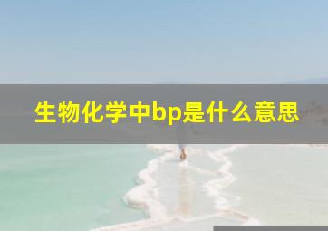 生物化学中bp是什么意思