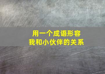 用一个成语形容我和小伙伴的关系