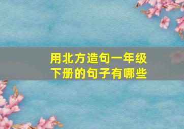 用北方造句一年级下册的句子有哪些