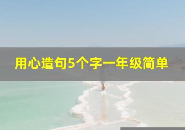 用心造句5个字一年级简单