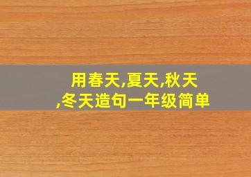 用春天,夏天,秋天,冬天造句一年级简单