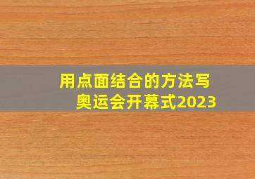 用点面结合的方法写奥运会开幕式2023