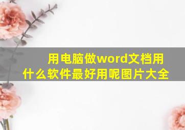 用电脑做word文档用什么软件最好用呢图片大全