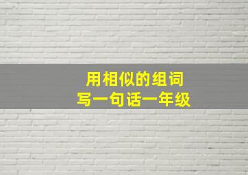 用相似的组词写一句话一年级