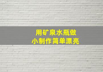 用矿泉水瓶做小制作简单漂亮