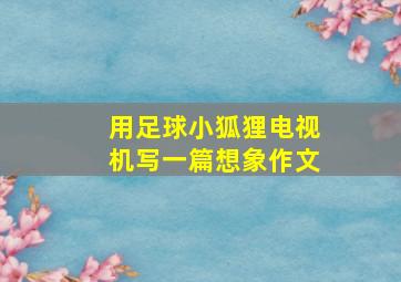 用足球小狐狸电视机写一篇想象作文