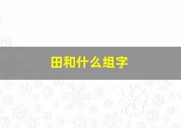 田和什么组字