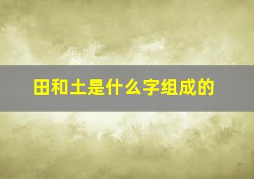 田和土是什么字组成的