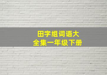 田字组词语大全集一年级下册