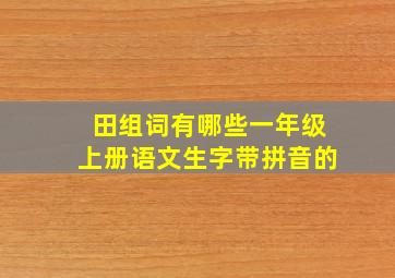 田组词有哪些一年级上册语文生字带拼音的