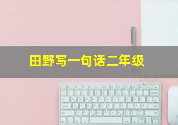 田野写一句话二年级