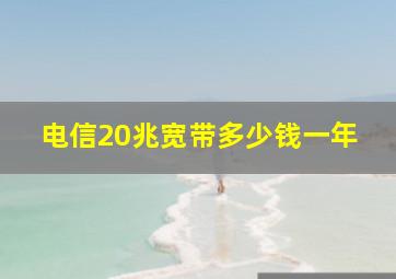 电信20兆宽带多少钱一年