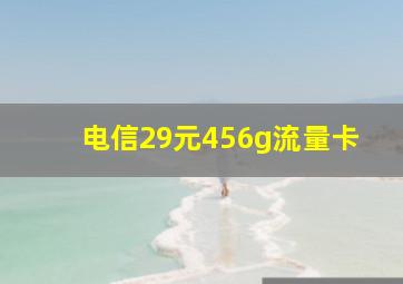 电信29元456g流量卡