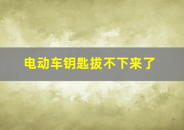 电动车钥匙拔不下来了