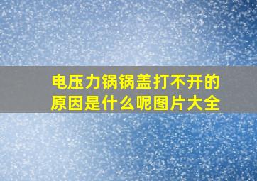 电压力锅锅盖打不开的原因是什么呢图片大全