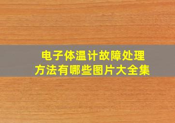 电子体温计故障处理方法有哪些图片大全集