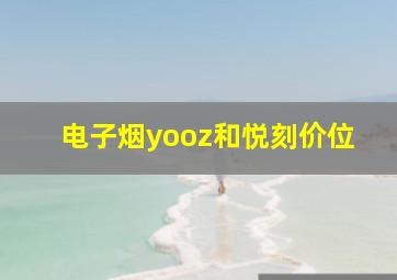 电子烟yooz和悦刻价位