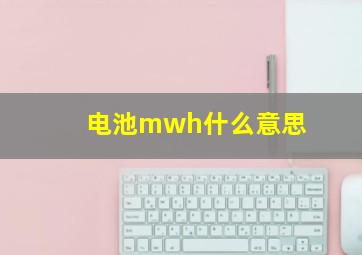 电池mwh什么意思