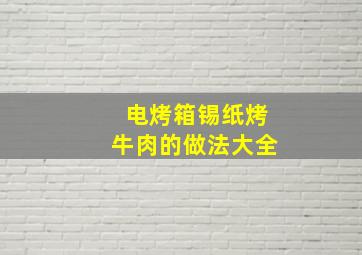 电烤箱锡纸烤牛肉的做法大全