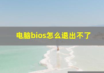 电脑bios怎么退出不了