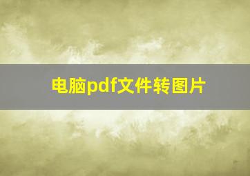 电脑pdf文件转图片