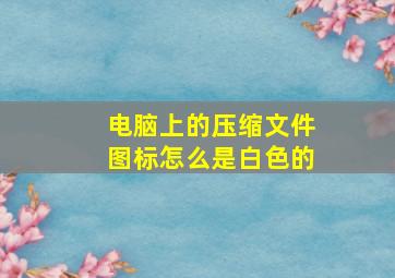 电脑上的压缩文件图标怎么是白色的