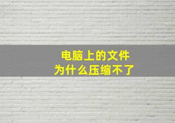 电脑上的文件为什么压缩不了