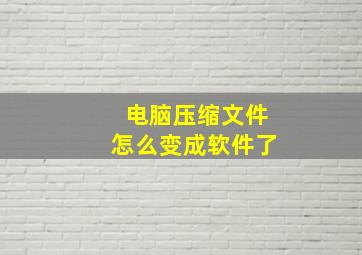 电脑压缩文件怎么变成软件了