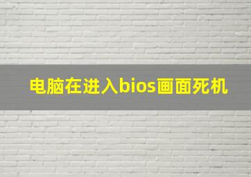 电脑在进入bios画面死机