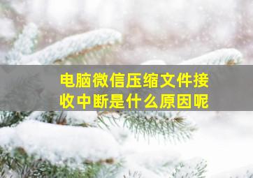 电脑微信压缩文件接收中断是什么原因呢