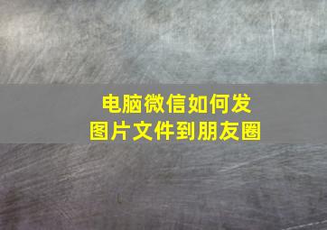 电脑微信如何发图片文件到朋友圈