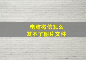 电脑微信怎么发不了图片文件