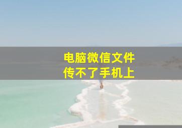 电脑微信文件传不了手机上