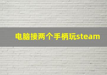 电脑接两个手柄玩steam