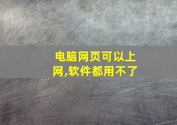 电脑网页可以上网,软件都用不了